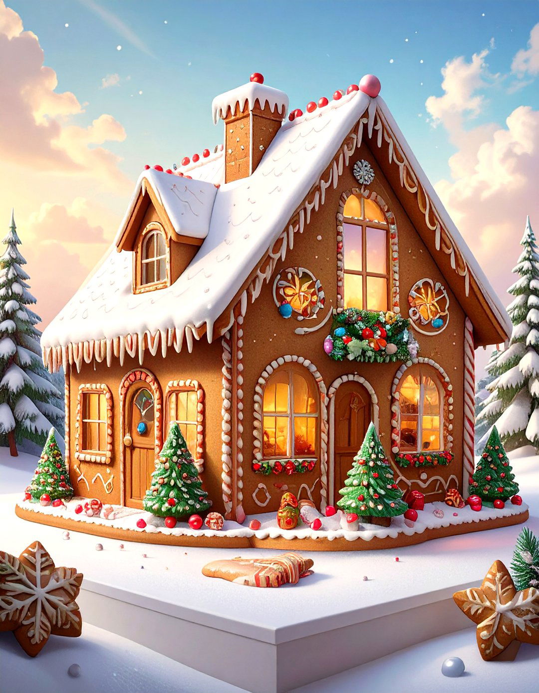 Modern Minimalist Gingerbread Villa - 30 gingerbread house design ideas