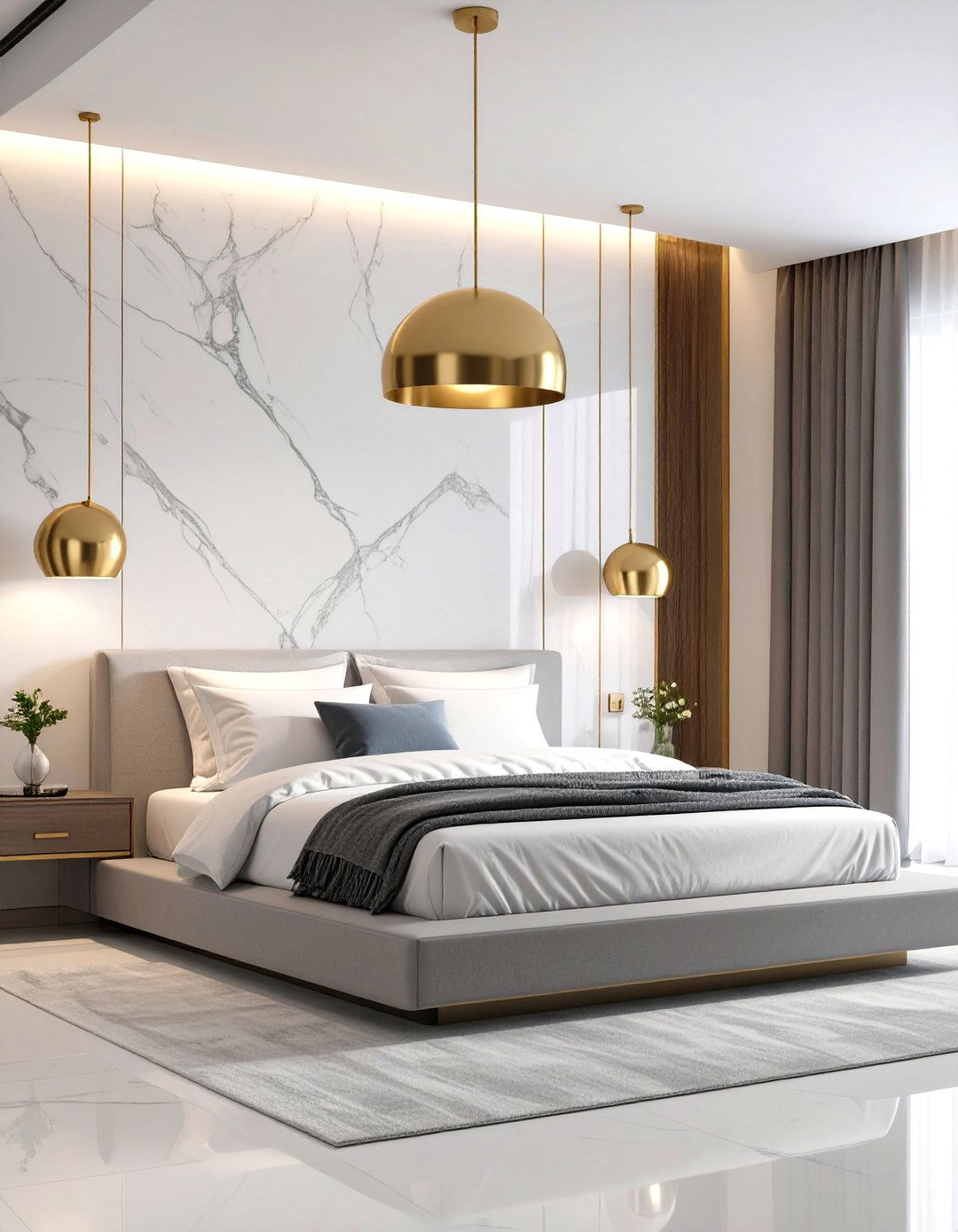 Modern Minimalist Glam Bedroom - 30 glam bedroom ideas
