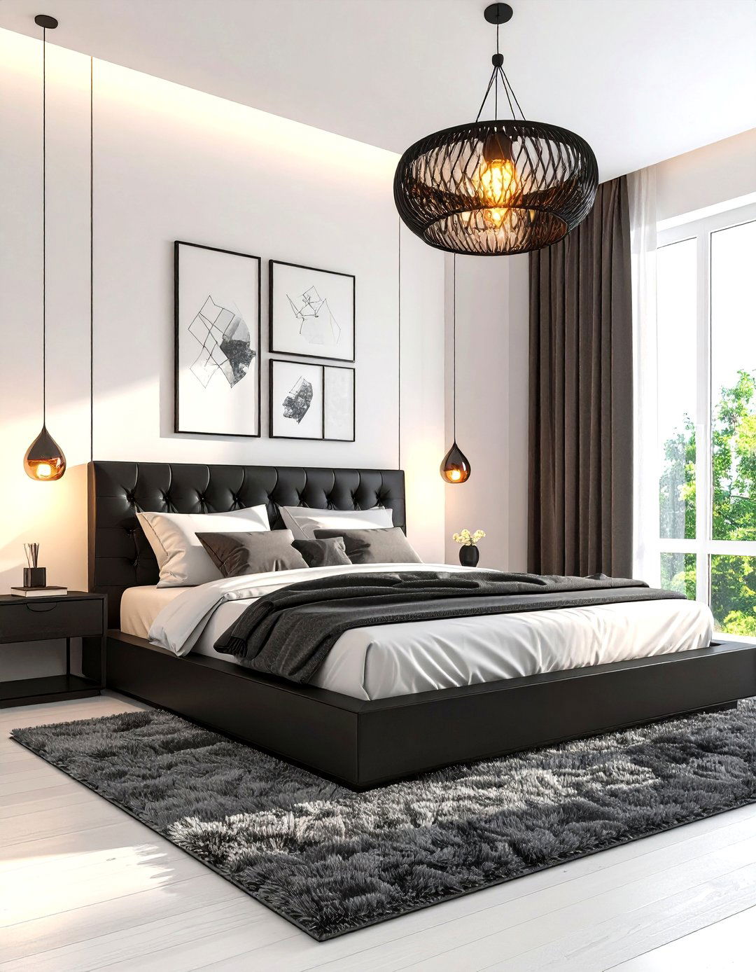 Modern Minimalist Gothic Bedroom - 30 gothic bedroom ideas