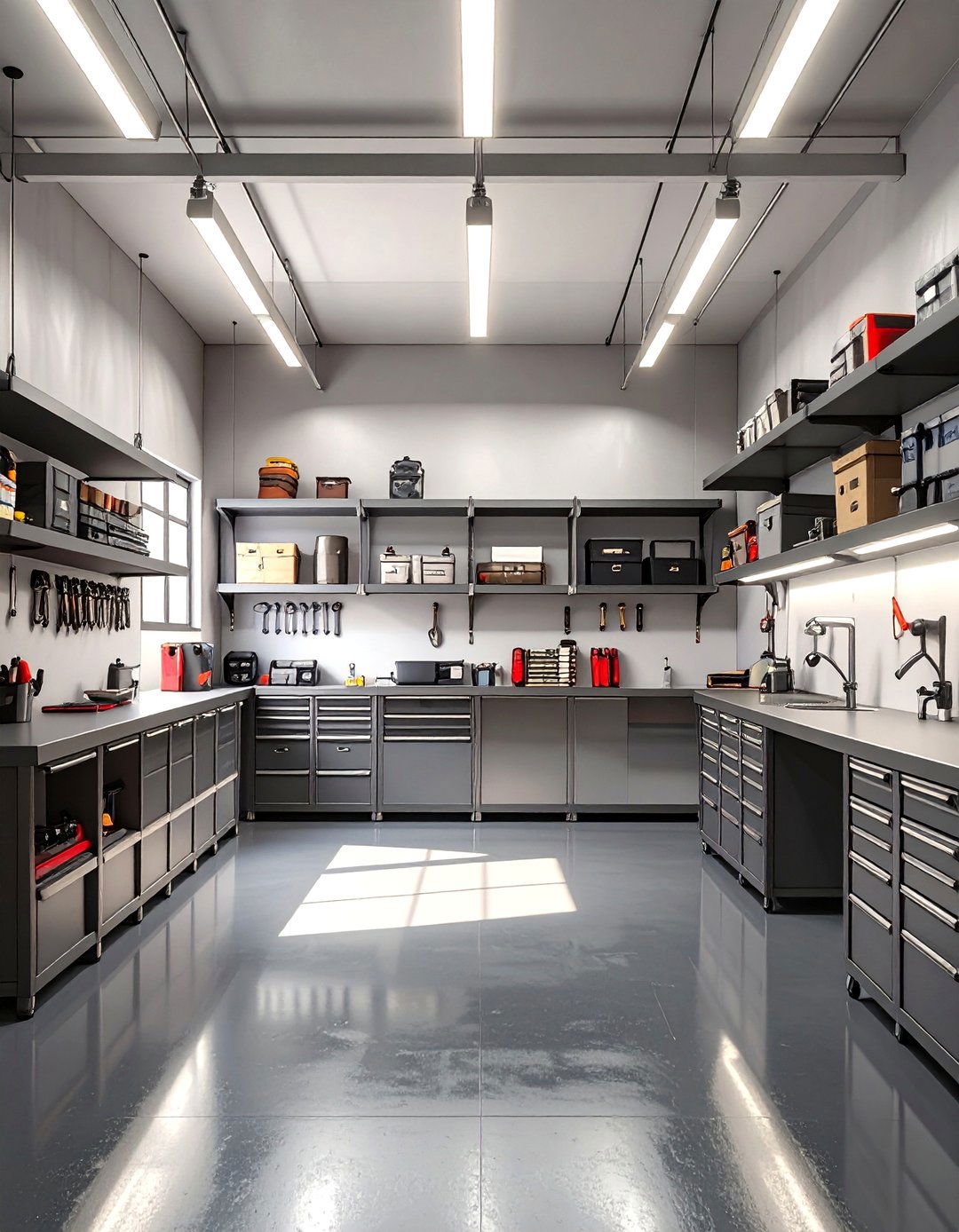 Modern Minimalist Gray Tones - 30 garage painting ideas