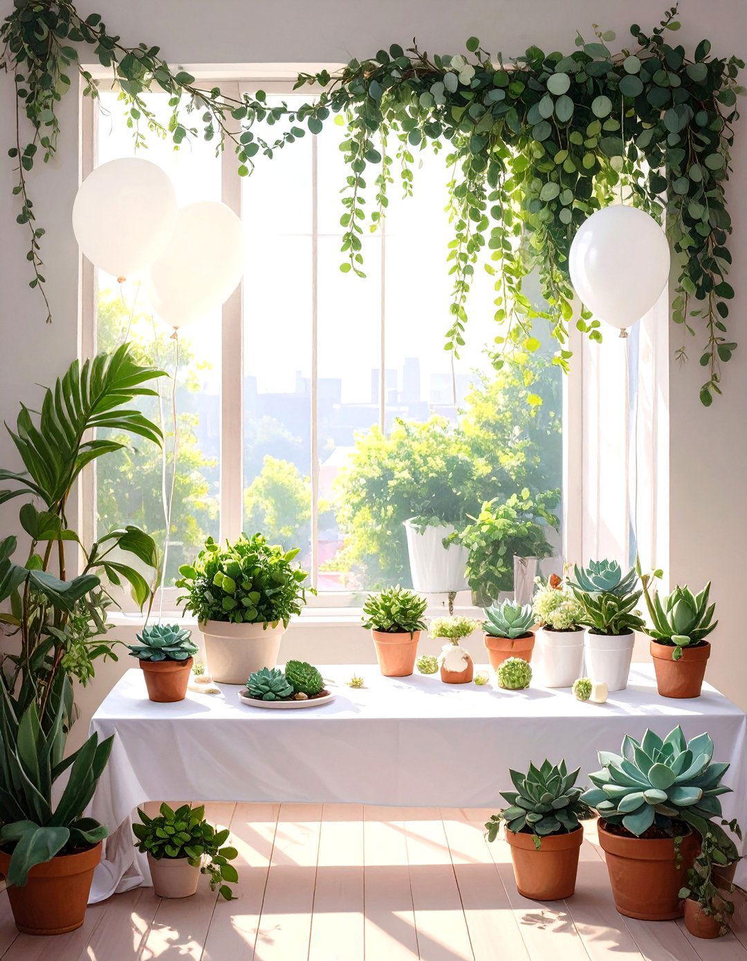 Modern Minimalist Greenery Theme - 30 simple boy baby shower ideas