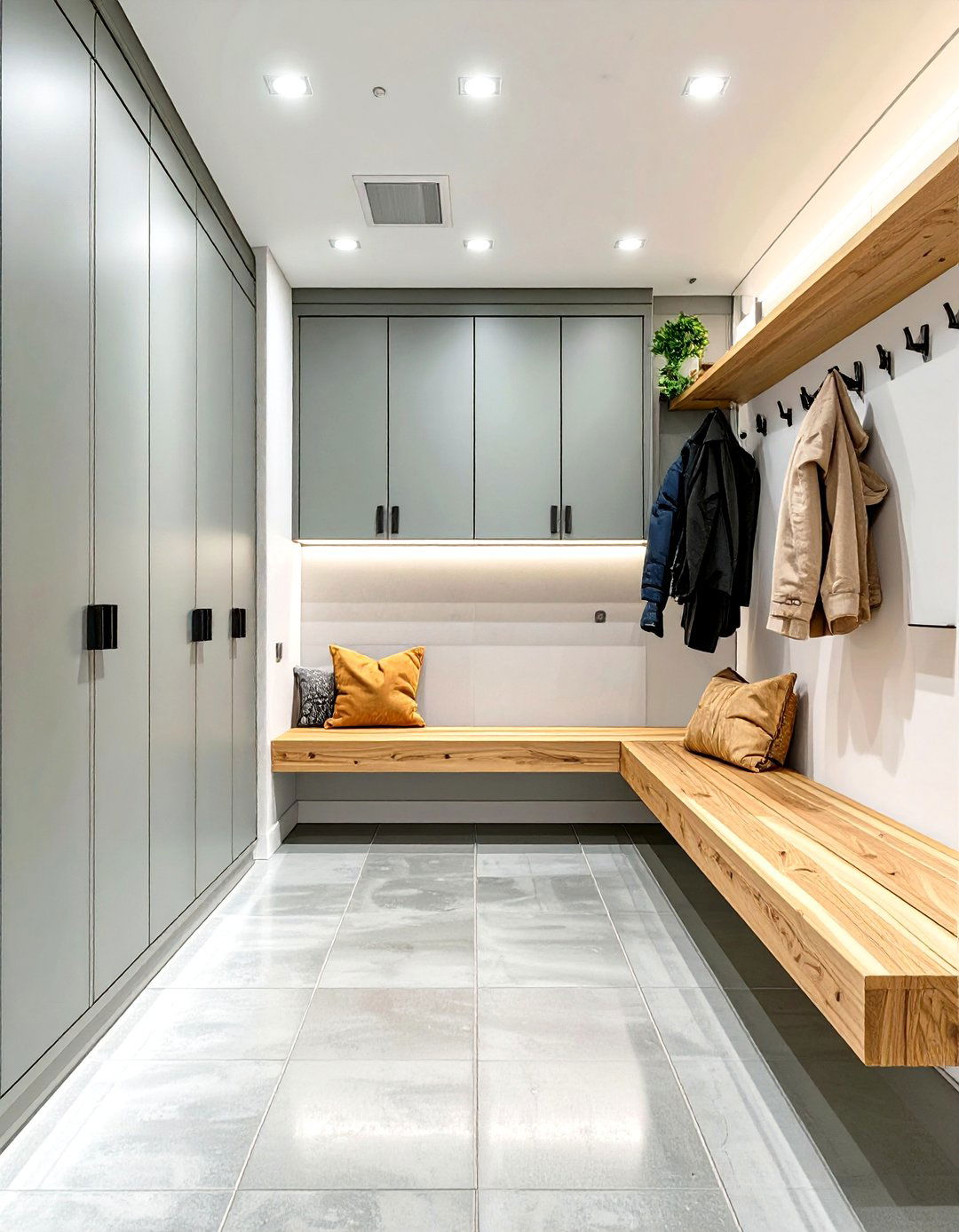 Modern Minimalist Mudroom - 30 mudroom inspiration