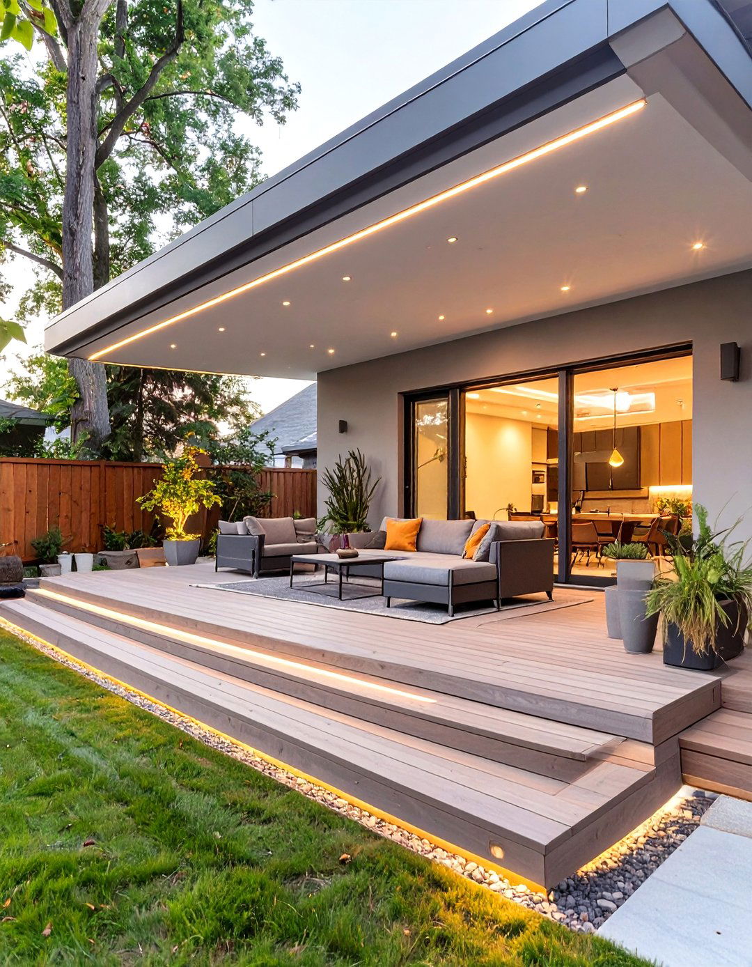 Modern Minimalist Overhang - 30 deck ideas with roof