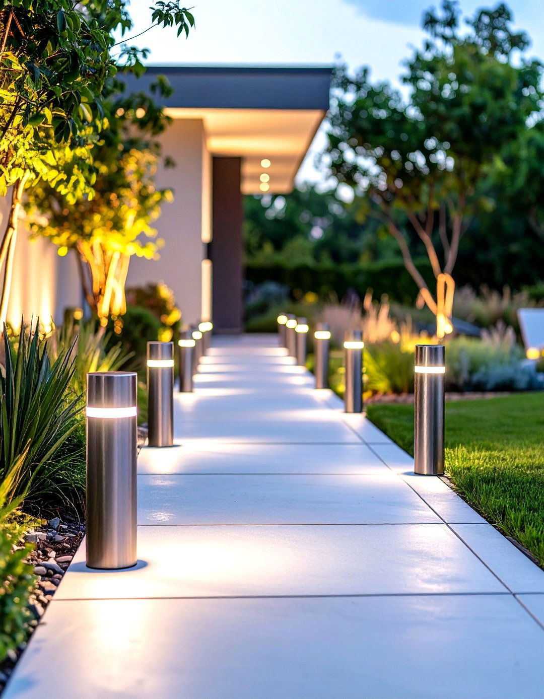 Modern Minimalist Path Lighting - 30 outdoor light ideas