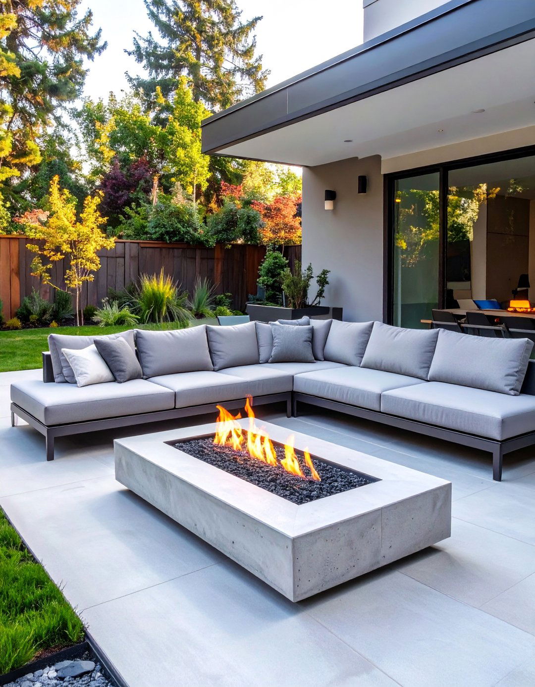 Modern Minimalist Patio Lounge - 30 backyard seating ideas