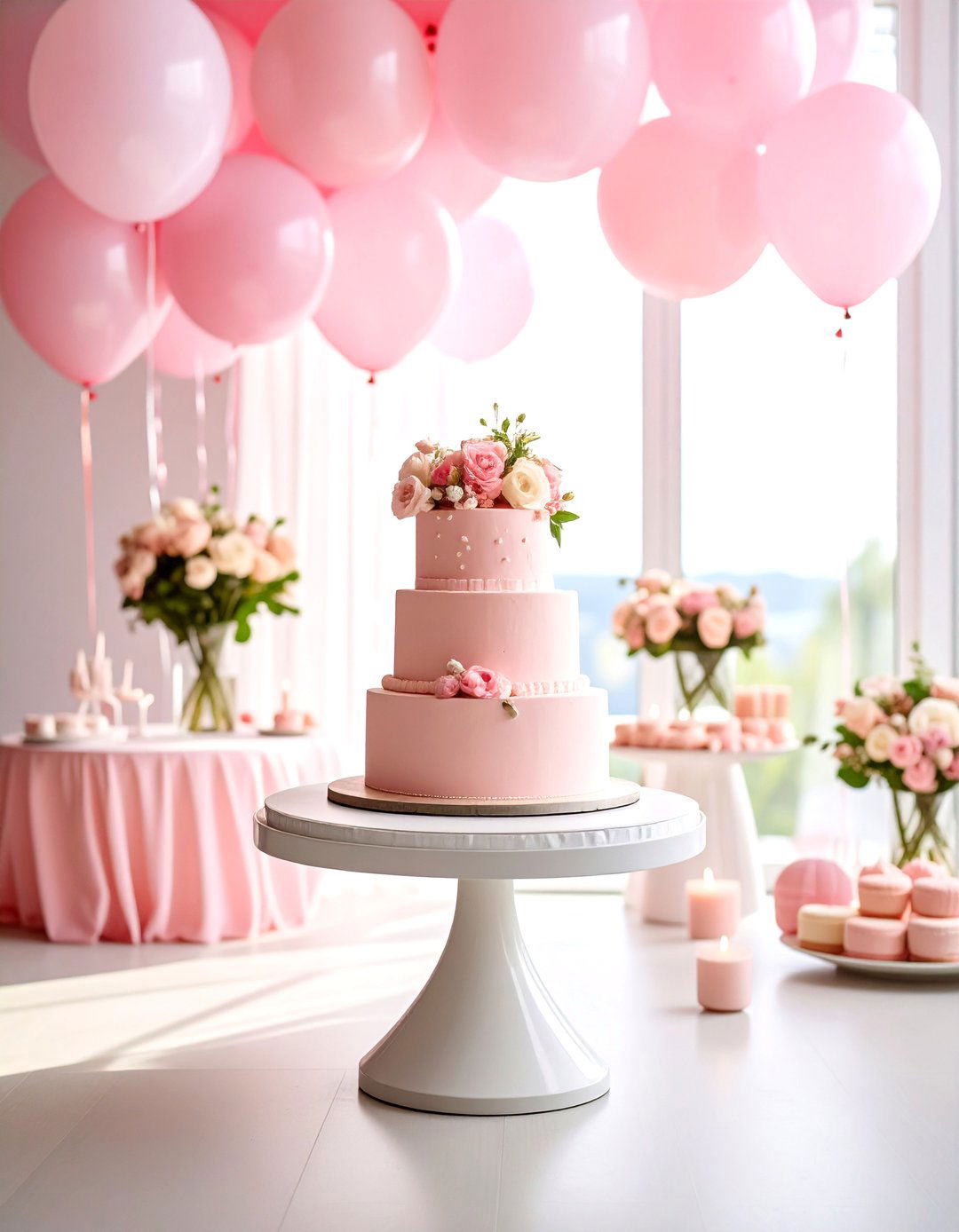 Modern Minimalist Pink Idea - 30 pink baby shower ideas