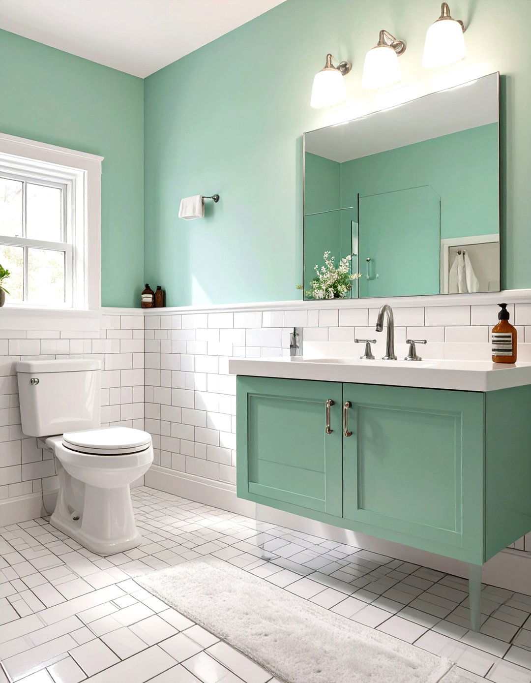 Modern Mint Green Bathroom - 30 bathroom wall paint ideas