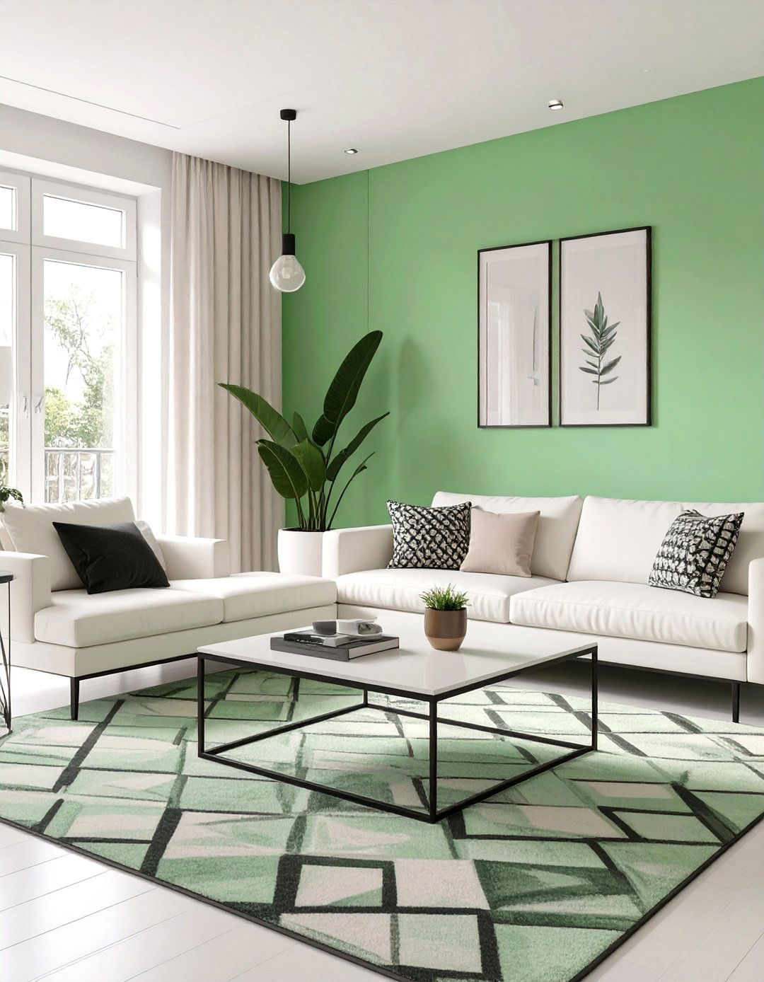 Modern Mint Green Living Room - 30 color ideas for living room