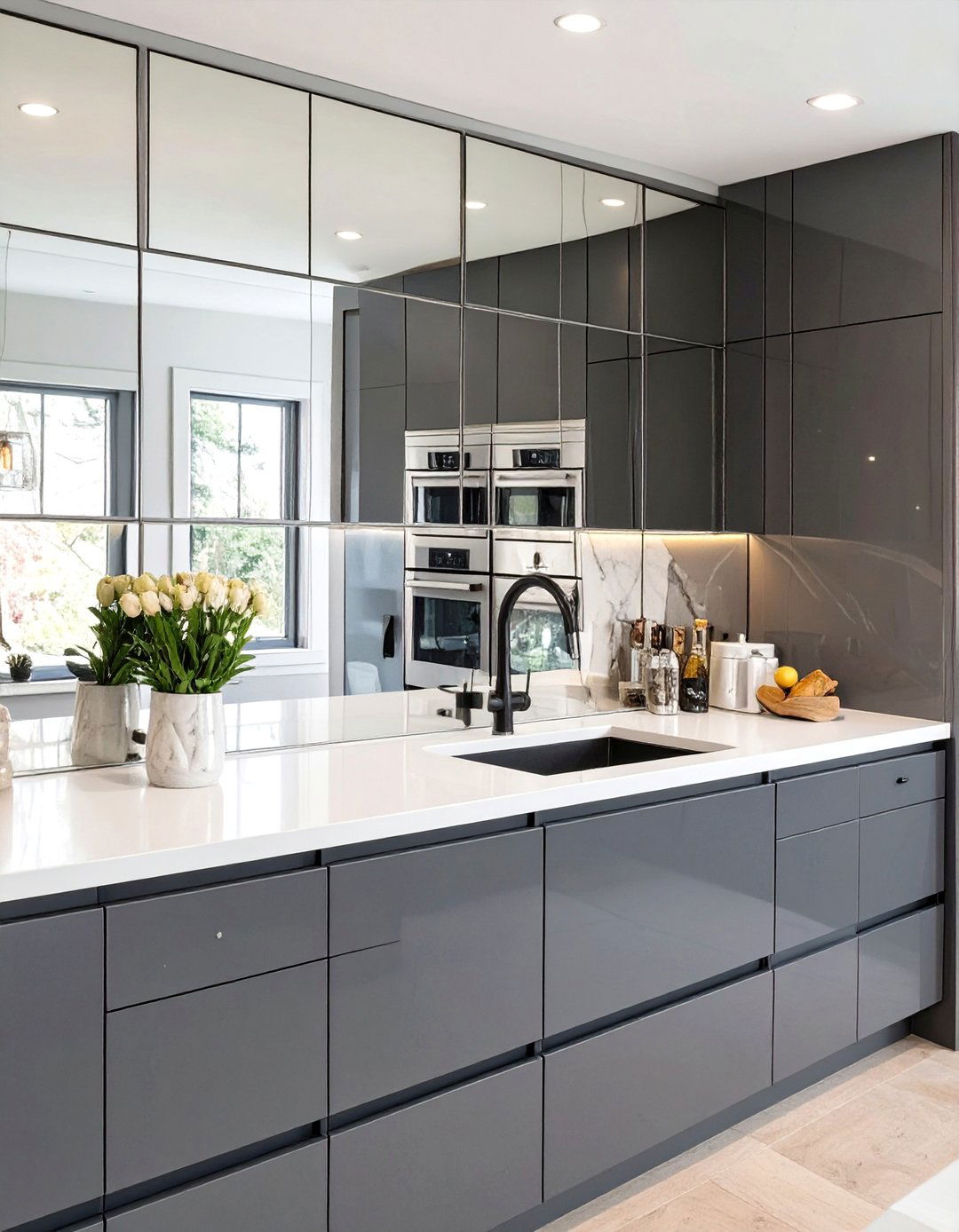 Modern Mirrored Kitchen Backsplash - 30 backsplash kitchen ideas