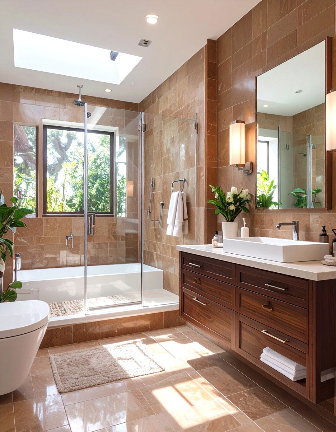 Modern Mocha Bathroom - 30 brown bathroom ideas
