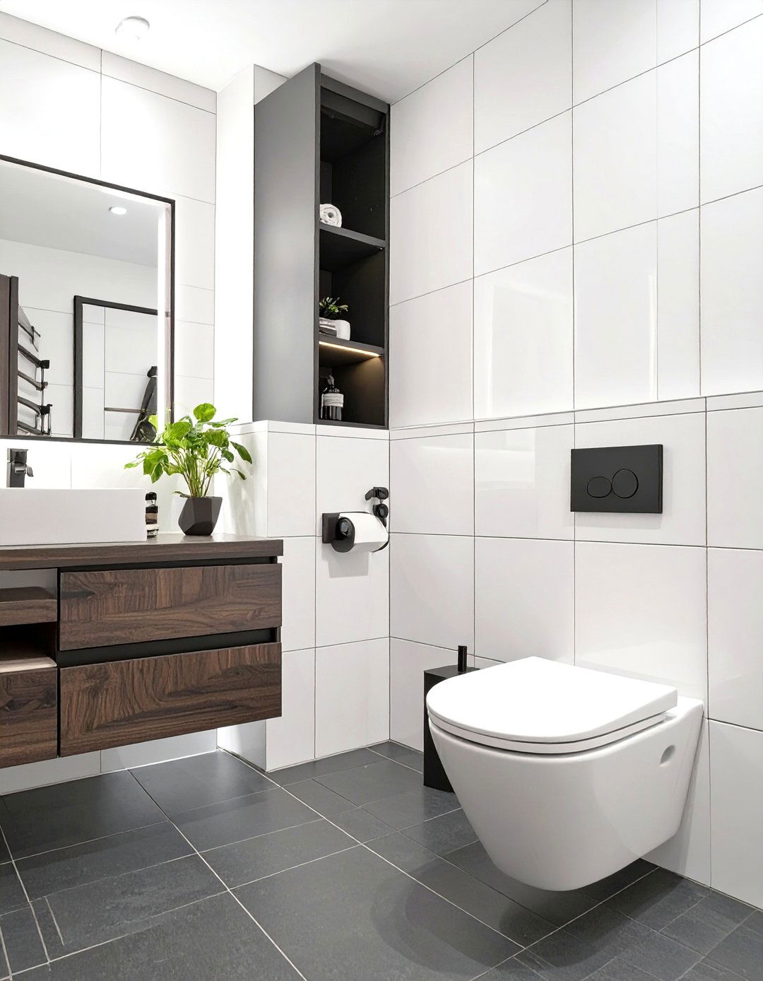 Modern Monochrome Indian Toilet Bathroom - 30 indian toilet bathroom design ideas