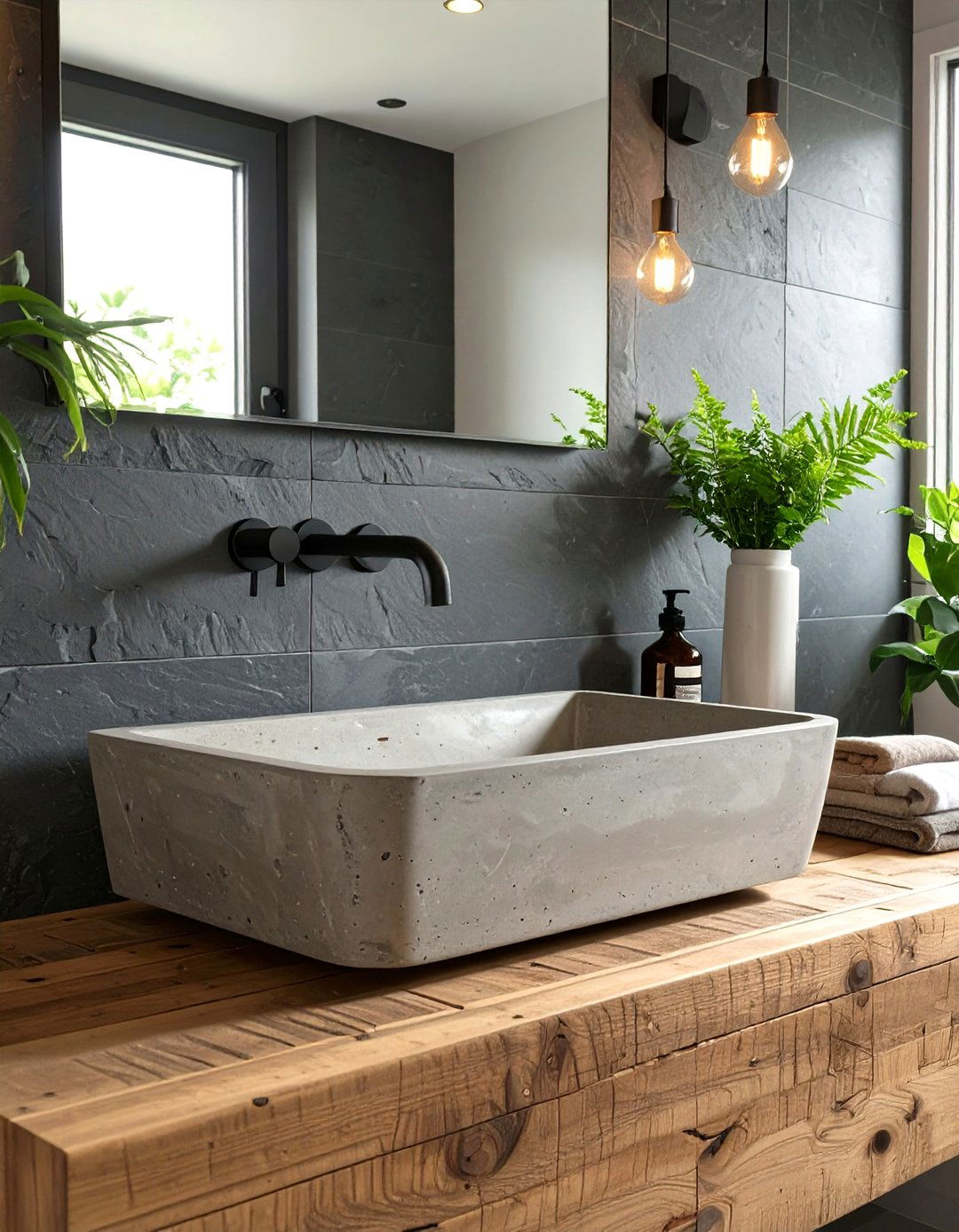 Modern Organic Bathroom Design - 30 bathroom makeover ideas