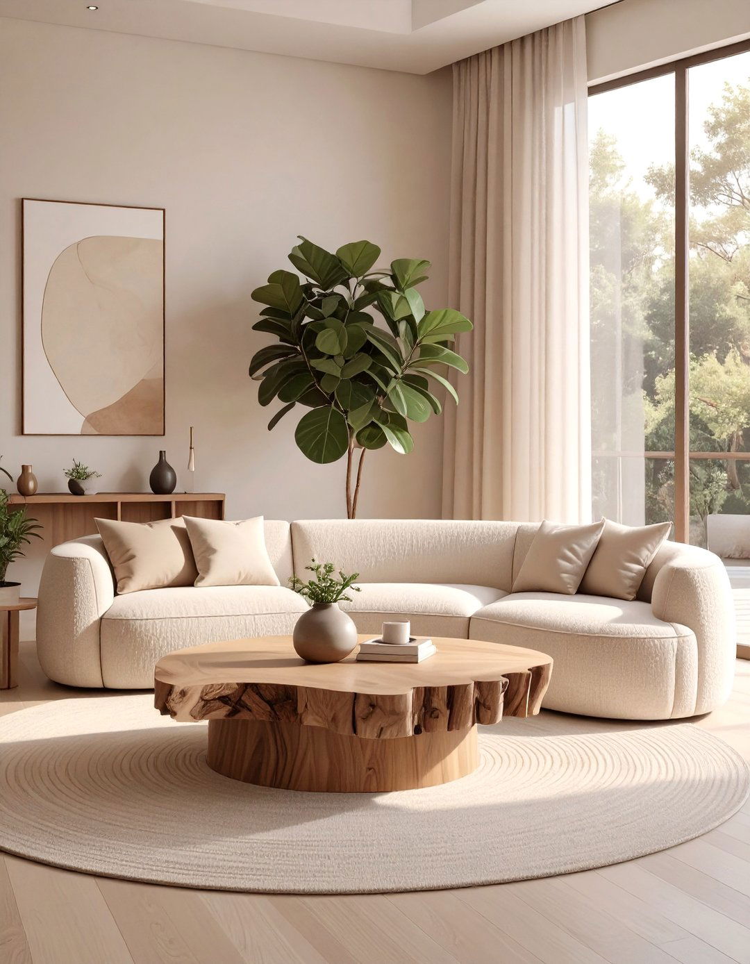 Modern Organic Beige Living Room - 30 beige living room ideas