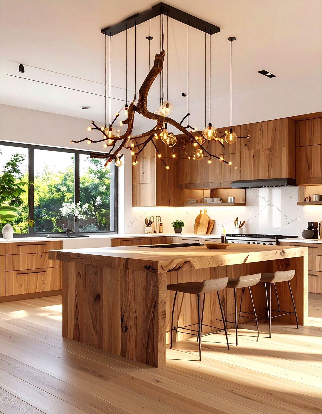Modern Organic Kitchen Branch Chandelier - 30 kitchen light ideas