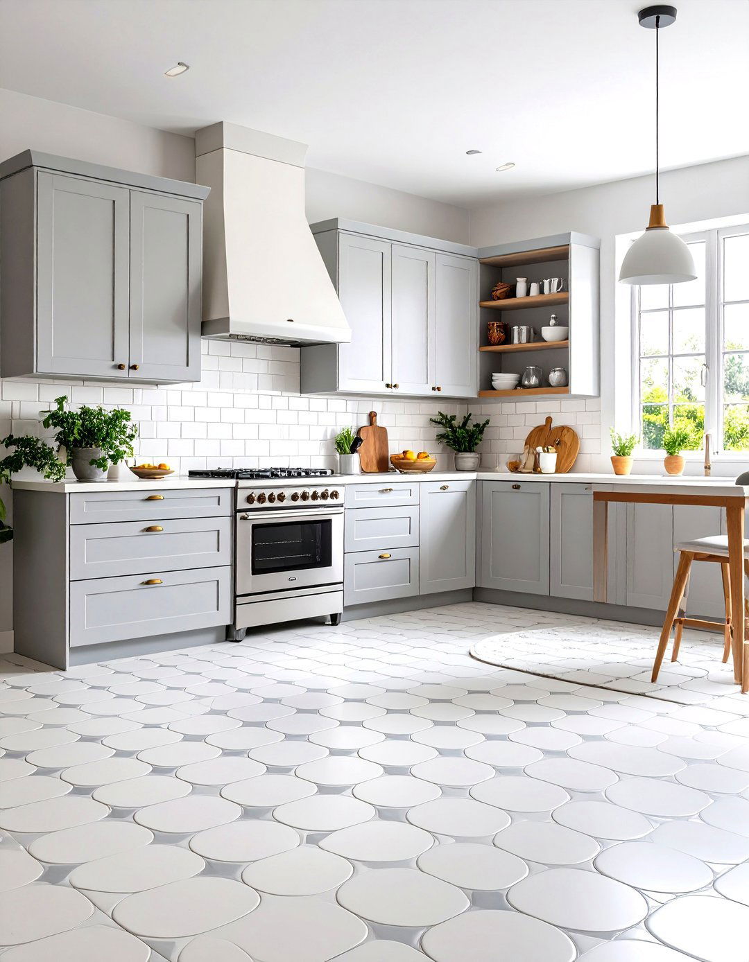 Modern Penny Tile Kitchen Floor - 30 kitchen floor tile ideas