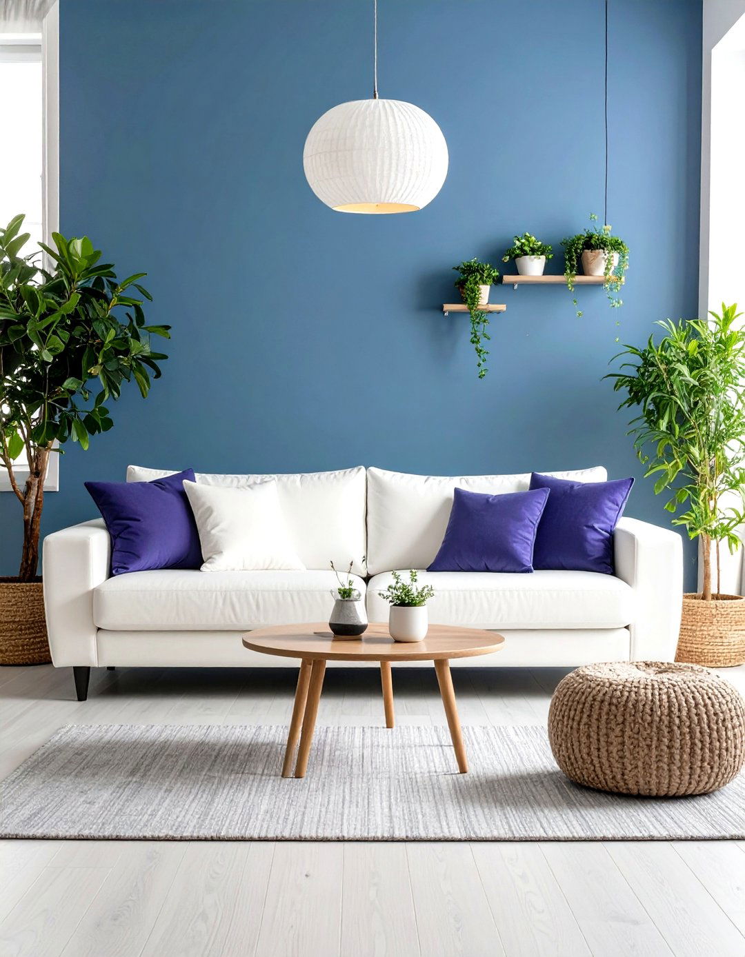 Modern Periwinkle Living Room - 30 living room paint color ideas