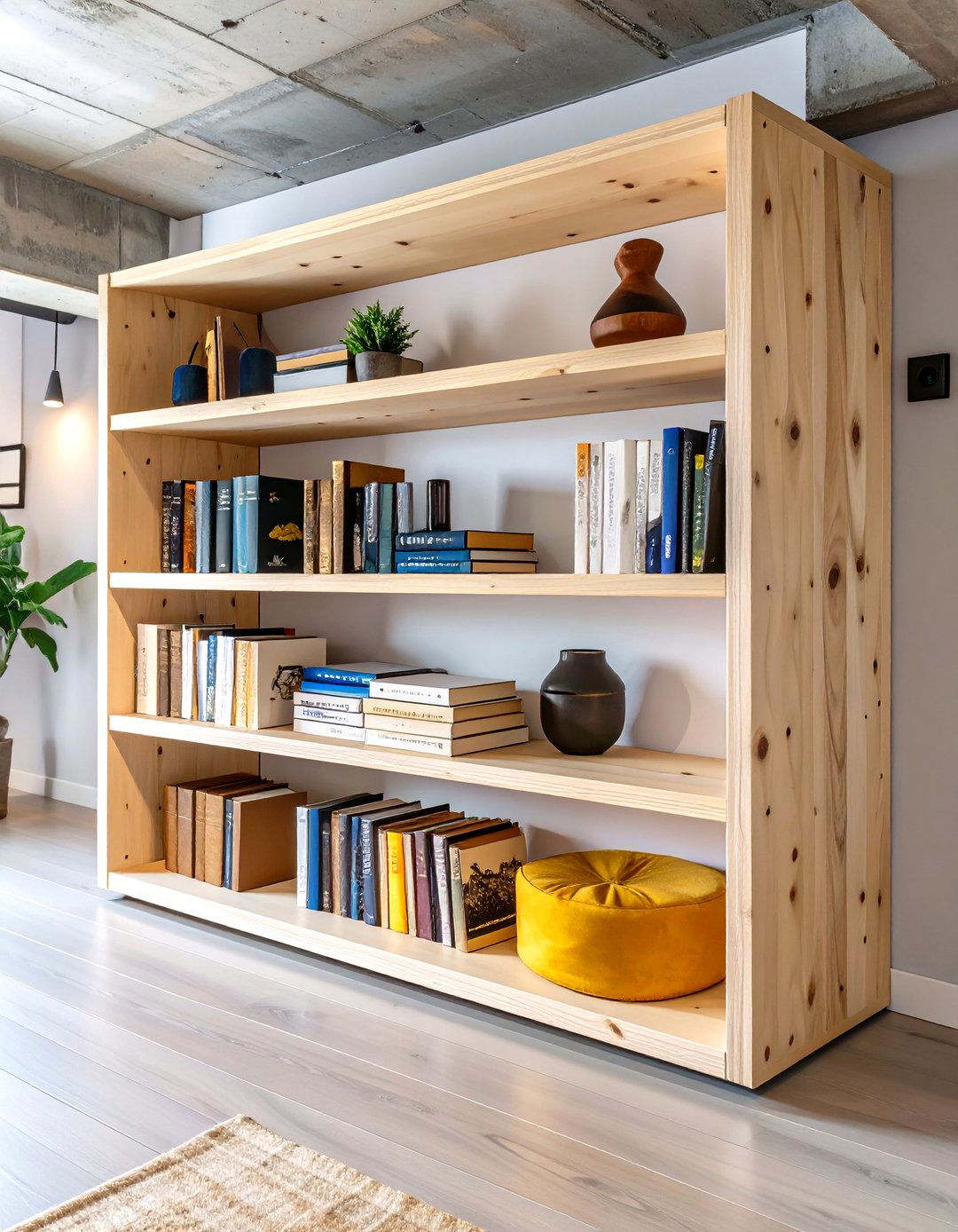 Modern Plywood Shelving Design - 30 basement shelving ideas