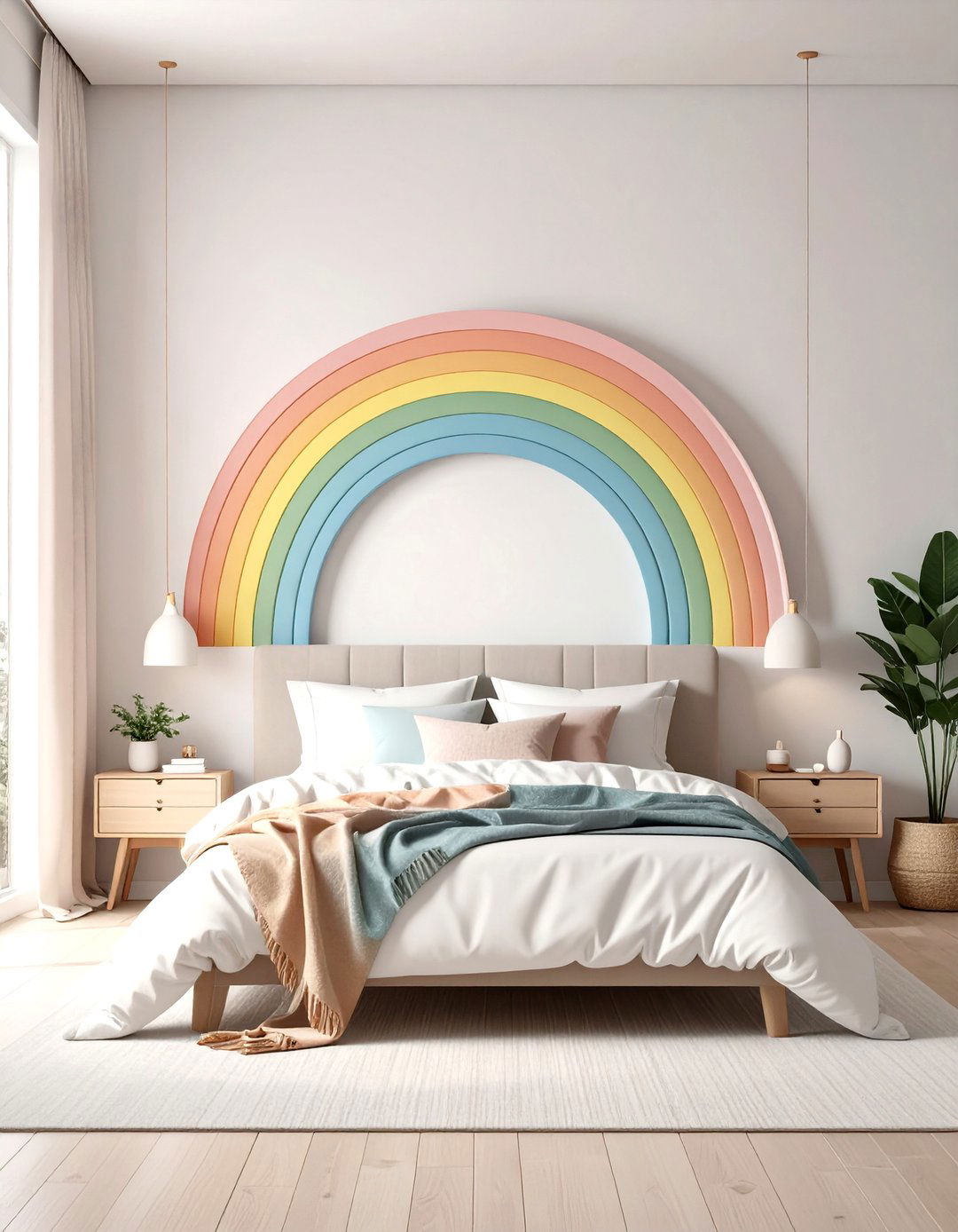 Modern Rainbow Bedroom - 30 little girl bedroom ideas