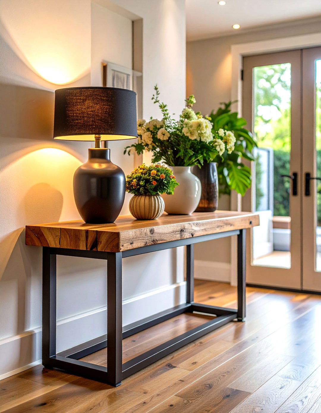 Modern Rustic Console Table - 30 entryway console table decor ideas