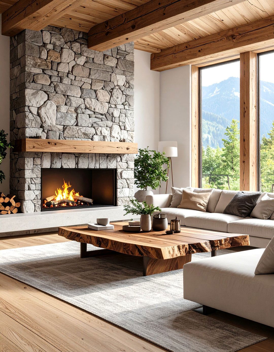 Modern Rustic Living Room - 30 living room decor ideas 2025