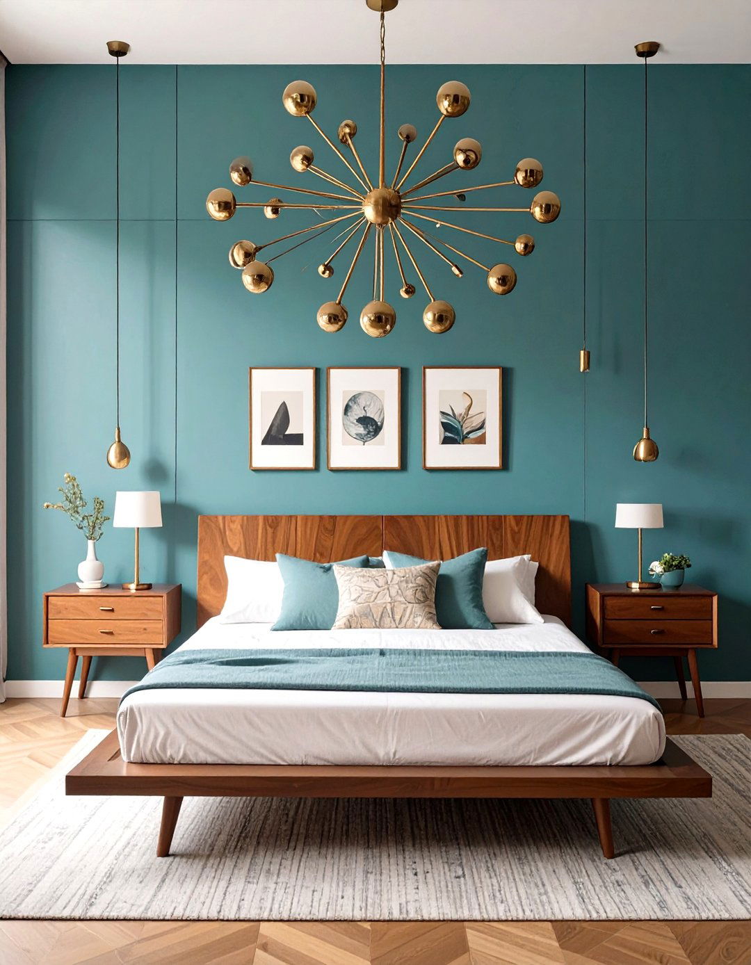Modern Sputnik Chandelier Bedroom - 30 bedroom ceiling light ideas