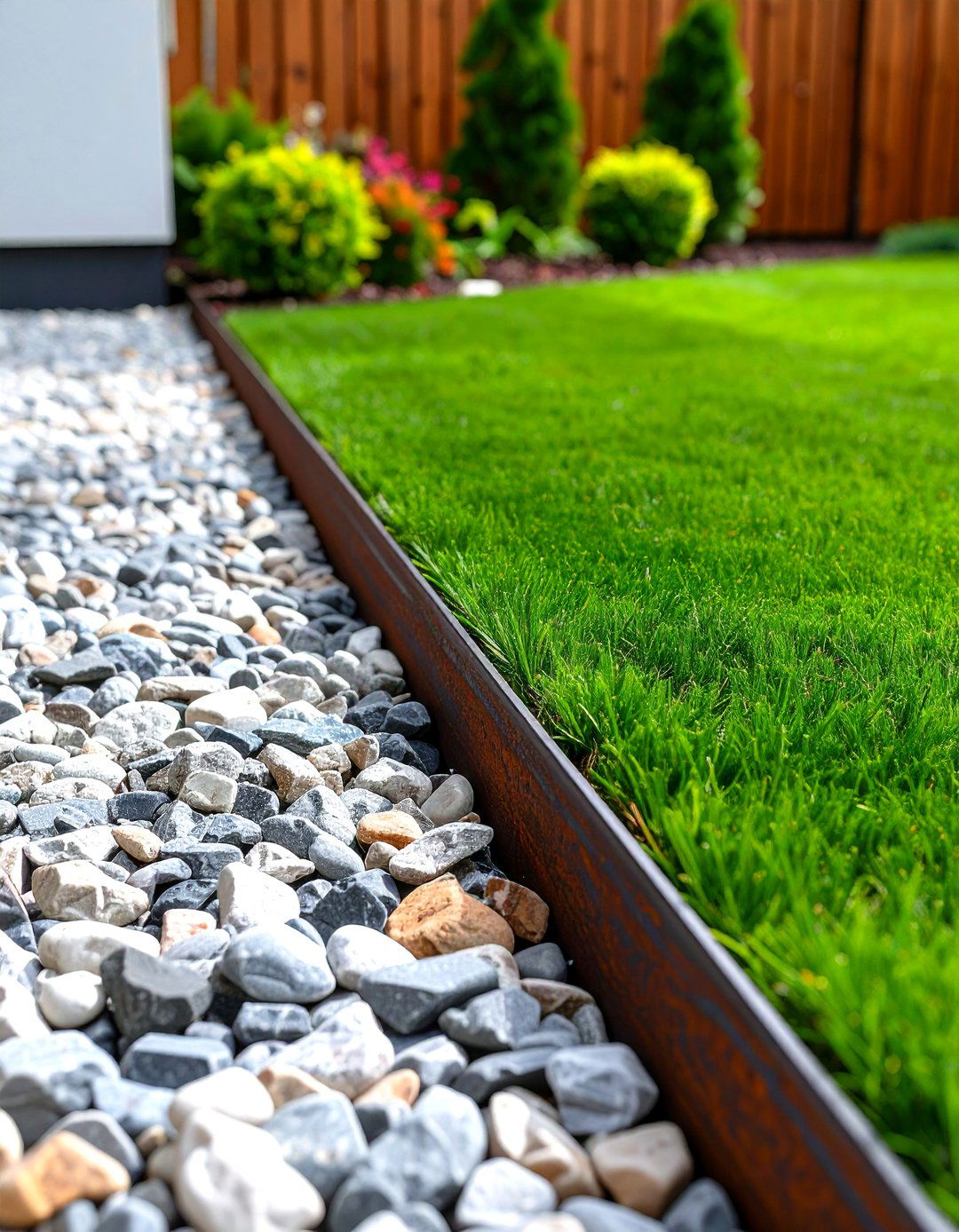 Modern Steel Lawn Border - 30 lawn edging ideas