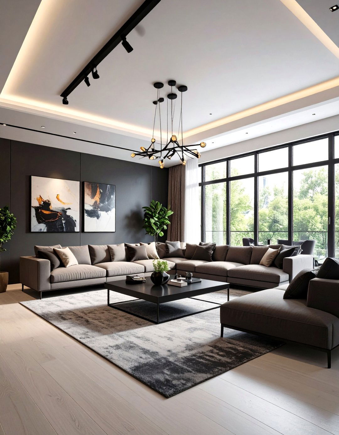 Modern Track Lighting living room ceiling lighting - 30 living room ceiling lighting ideas