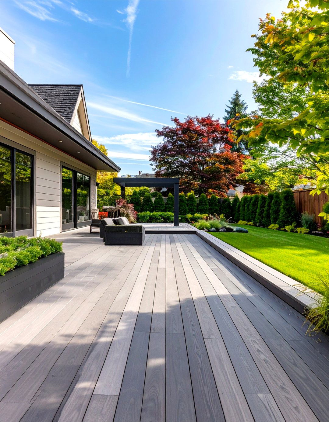 Modern Two Tone Outdoor Deck Design - 30 outdoor deck ideas