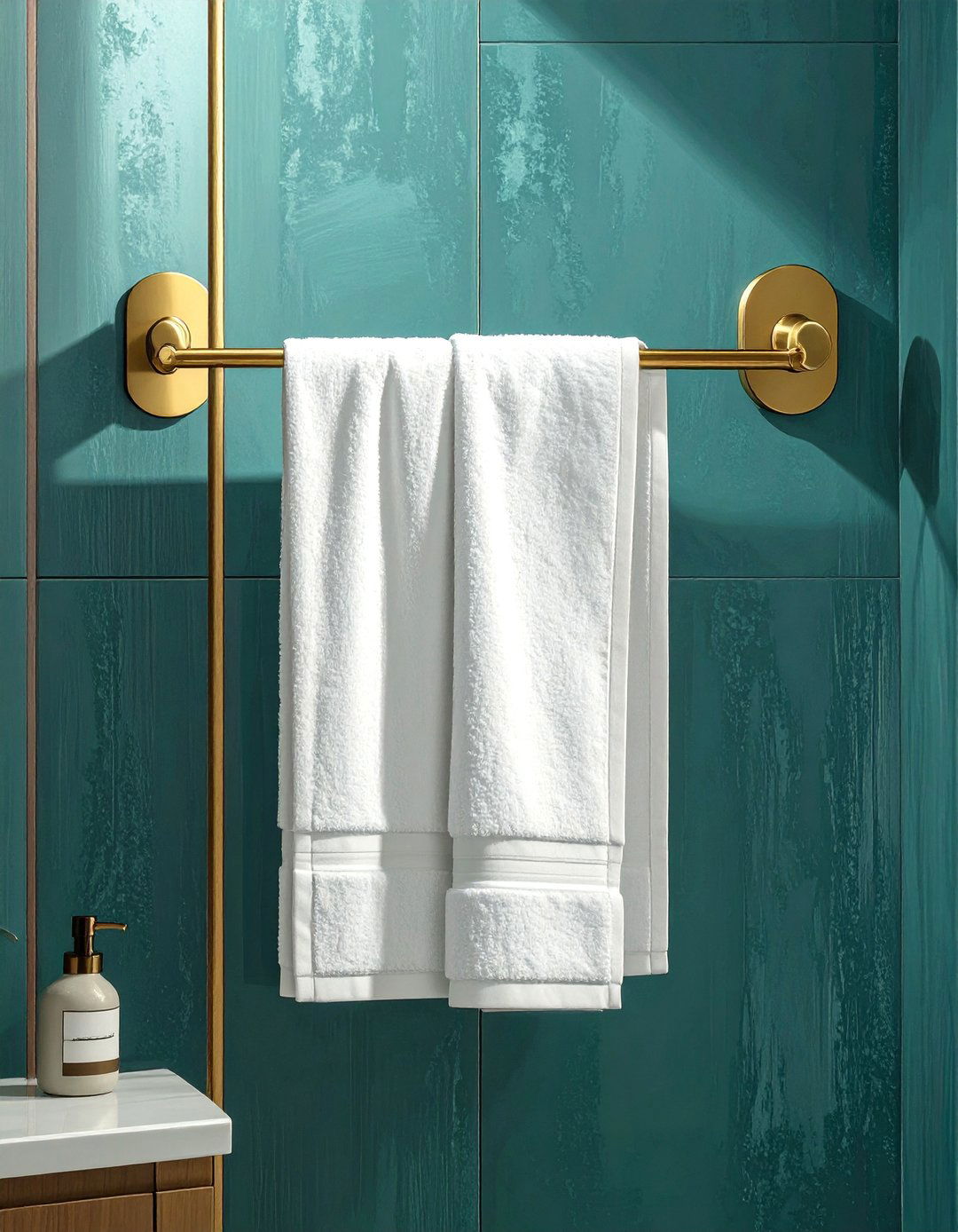 Modern Vertical Towel Bar - 30 bathroom towel rack ideas