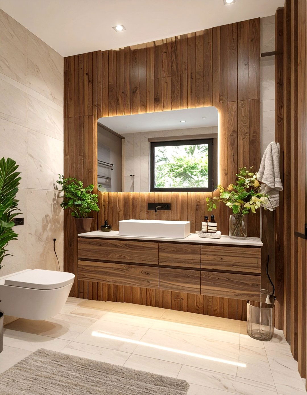 30 Modern Bathroom Paneling Ideas for a Textured Look - We Love Home Blog