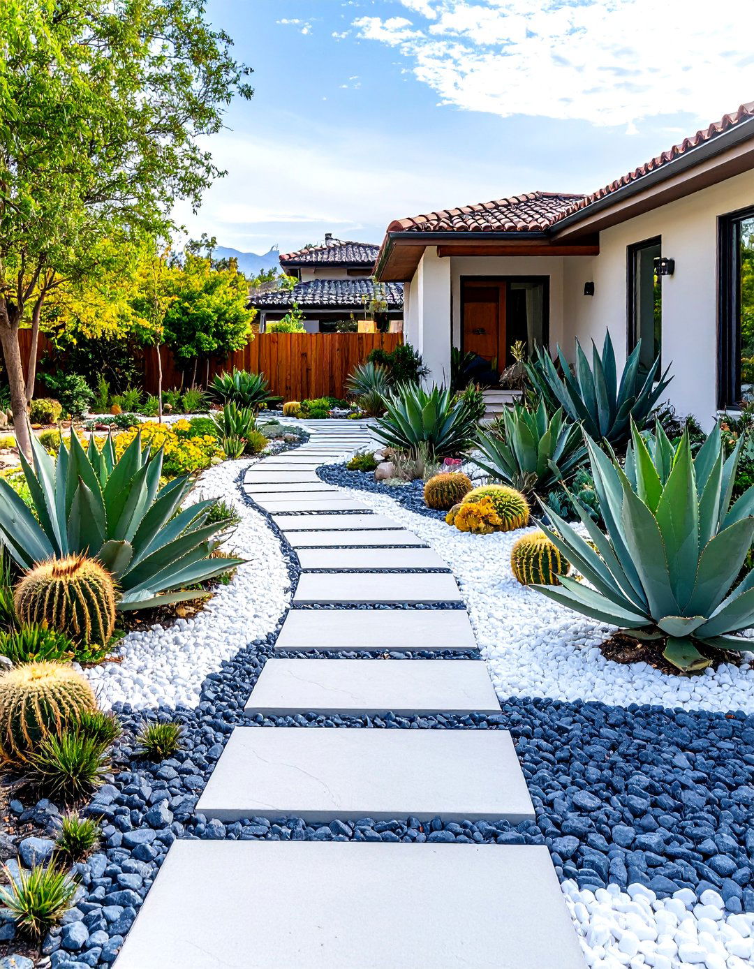 Modern Xeriscape Design - 30 front yard landscaping ideas florida