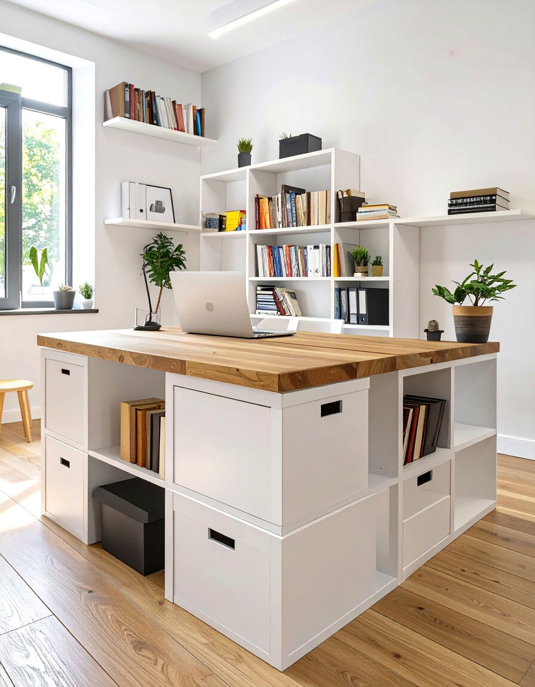 Modular Cube Storage Office Layout - 30 small office layout ideas