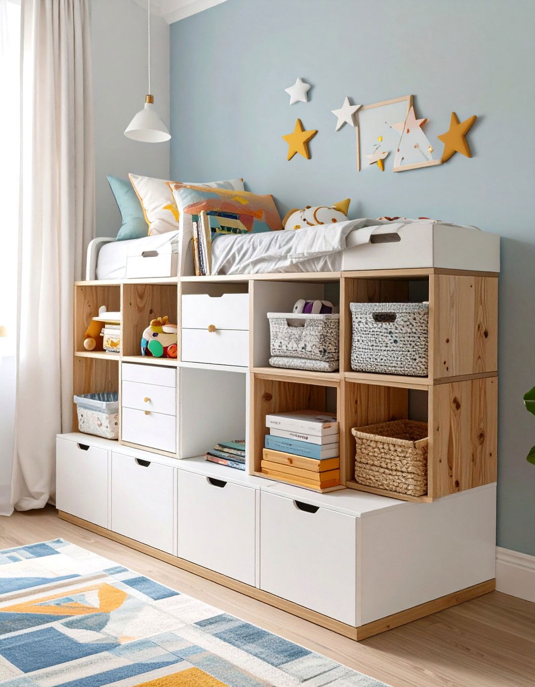 Modular Storage Cubes - 30 small kids bedroom ideas