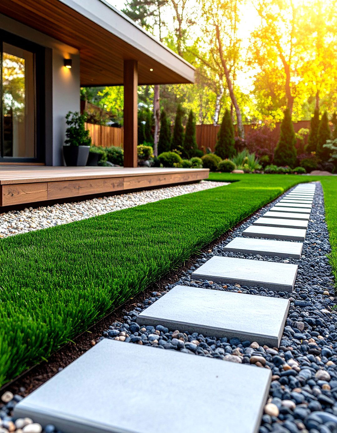 Mondo Grass Patio Border - 30 patio border ideas