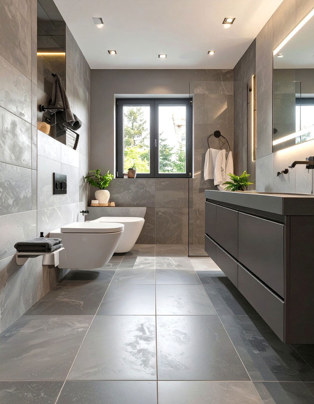Monochromatic Bathroom Design - 30 bathroom floor tile ideas 2025