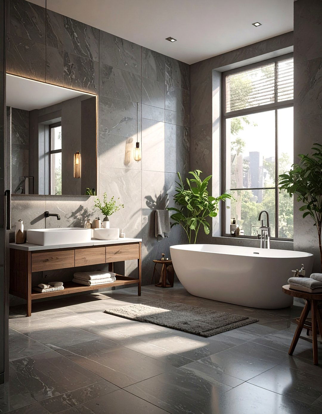 Monochromatic Bathroom Scheme - 30 bathroom ideas modern