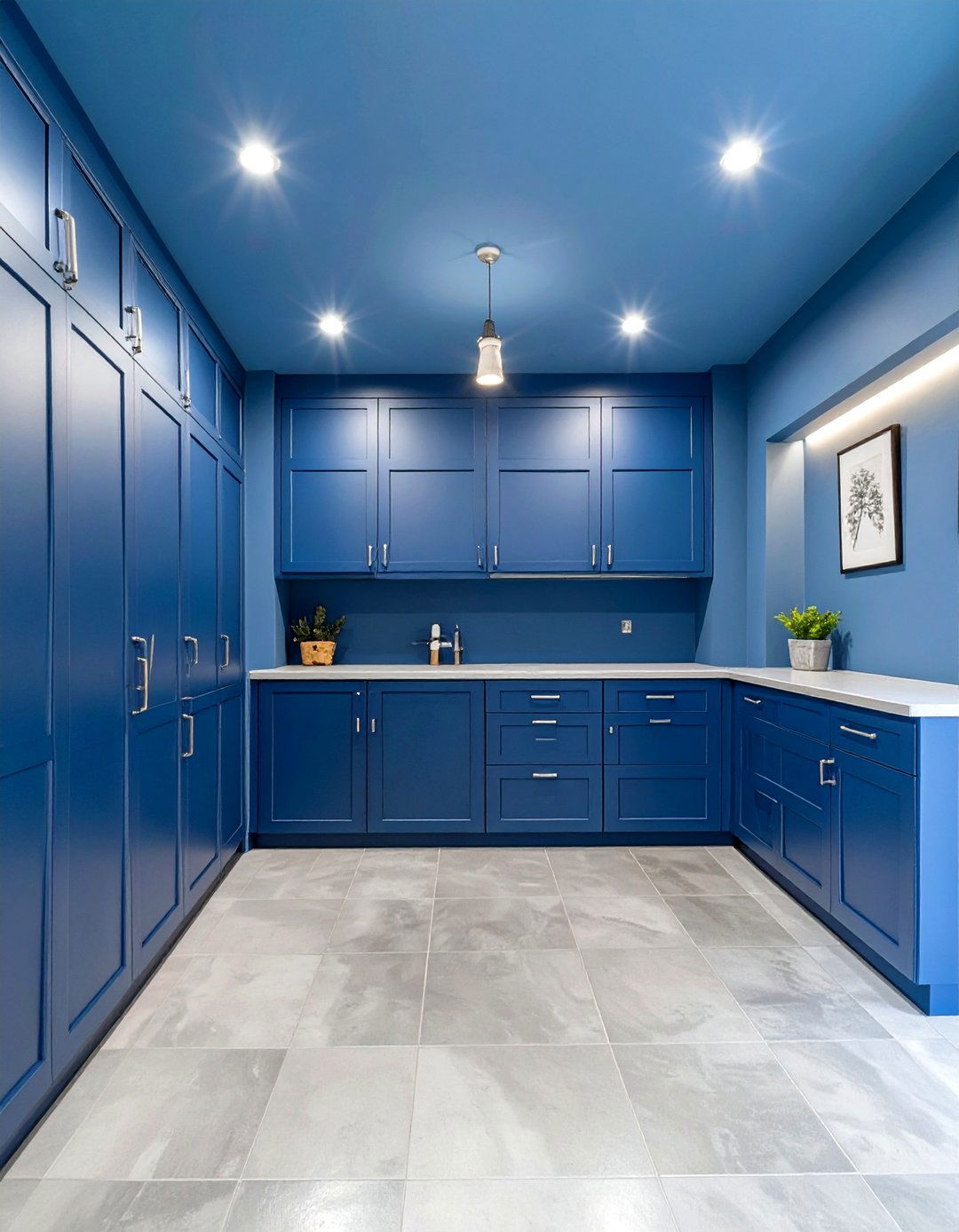 Monochromatic Blue Scheme - 30 garage painting ideas