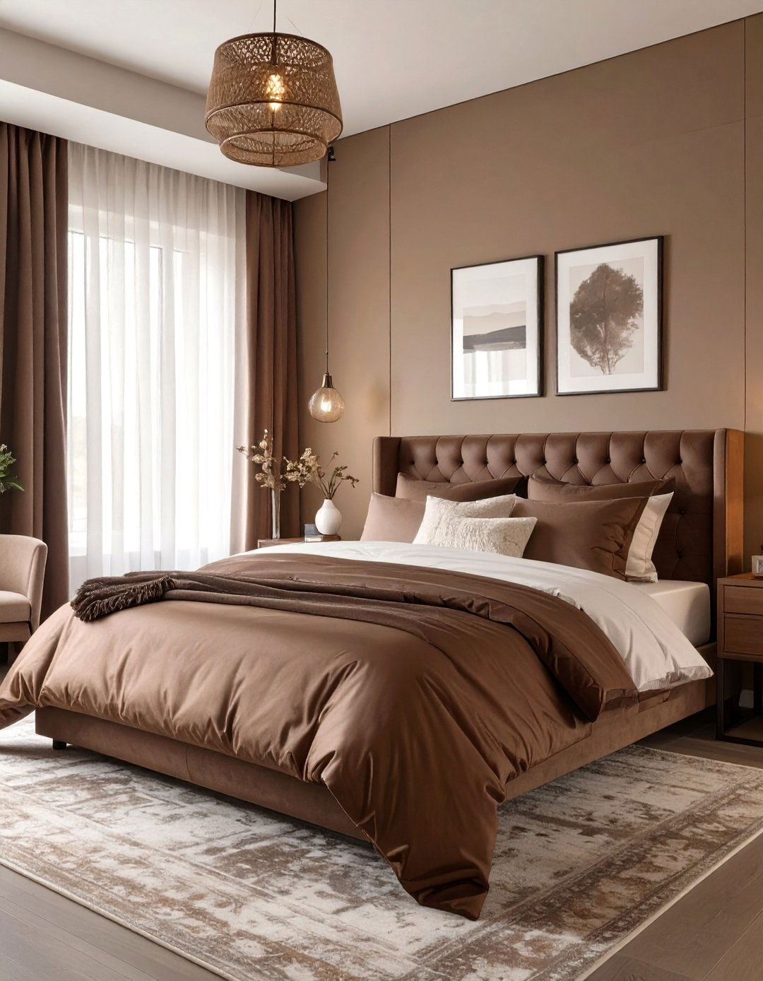 Monochromatic Brown Bedroom - 30 brown bedroom ideas