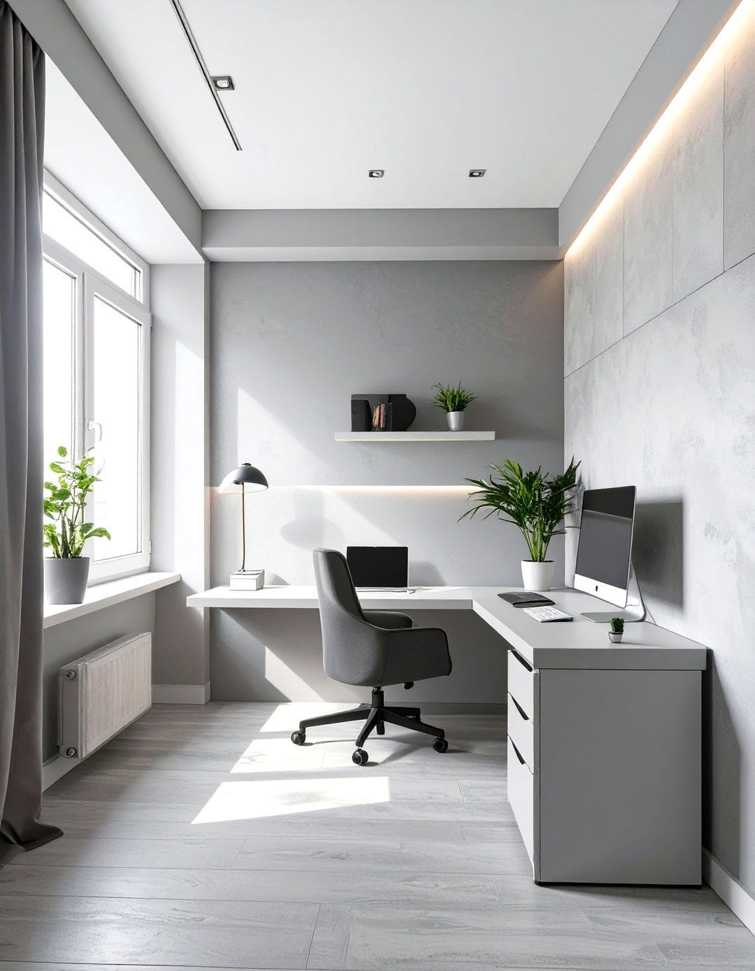 Monochromatic Color Scheme - 30 small office interior design ideas