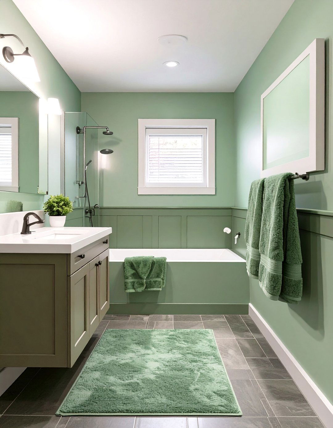 Monochromatic Color Scheme - 30 small basement bathroom ideas