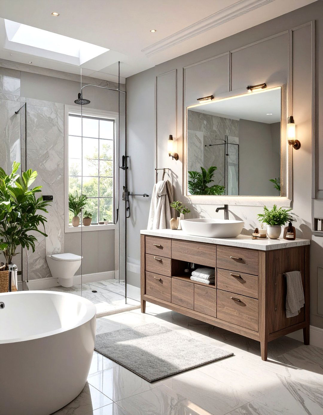 Monochromatic Color Scheme for Cohesion - 30 small half bathroom ideas
