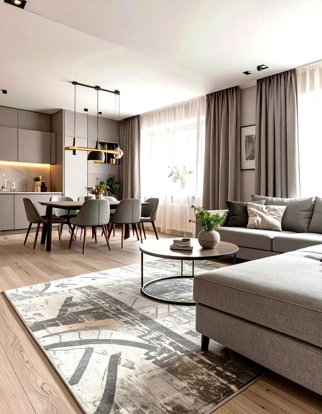 Monochromatic Color Scheme for Cohesion - 30 small living room dining room combo layout ideas