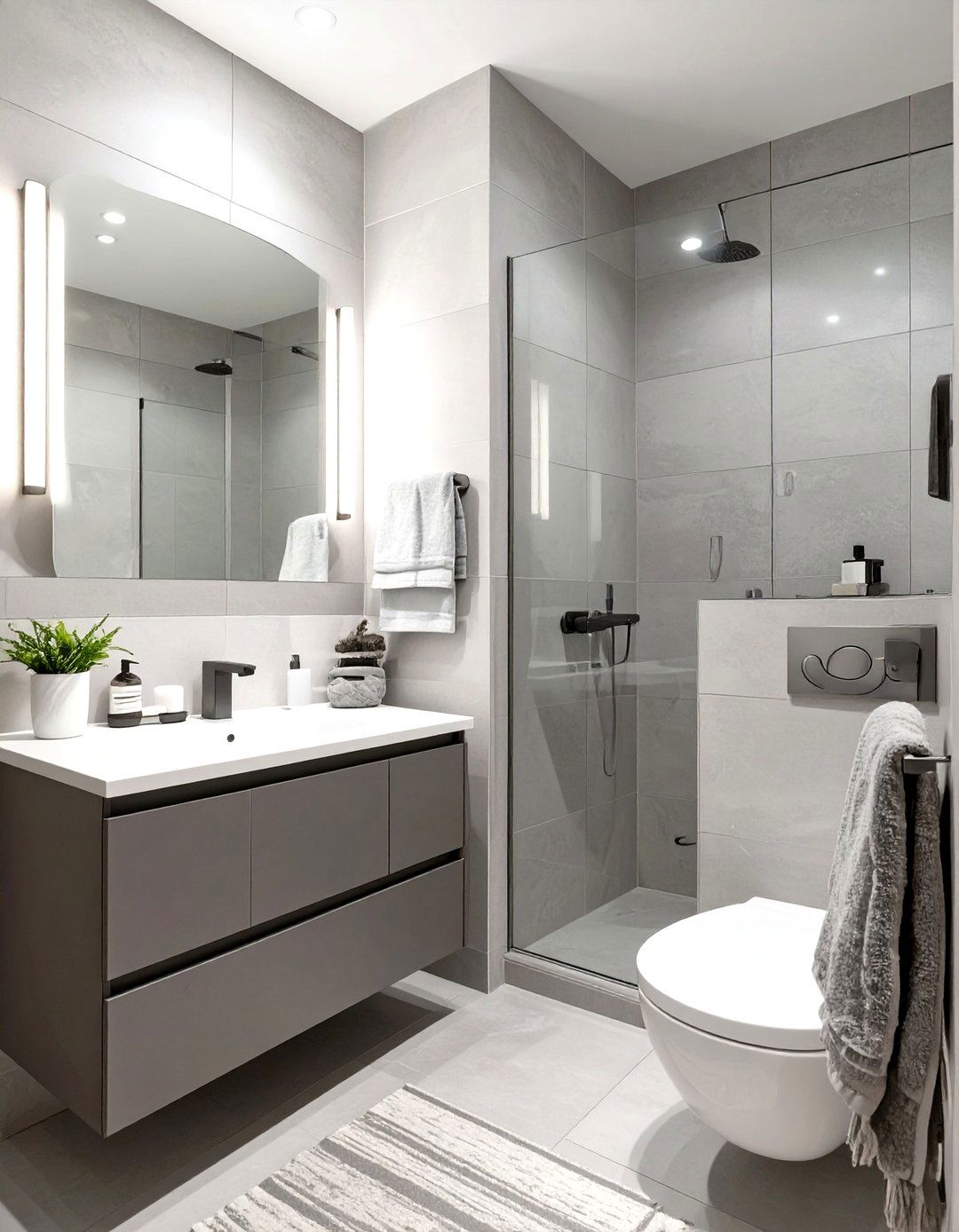 Monochromatic Color Schemes - 30 small bathroom remodeling ideas