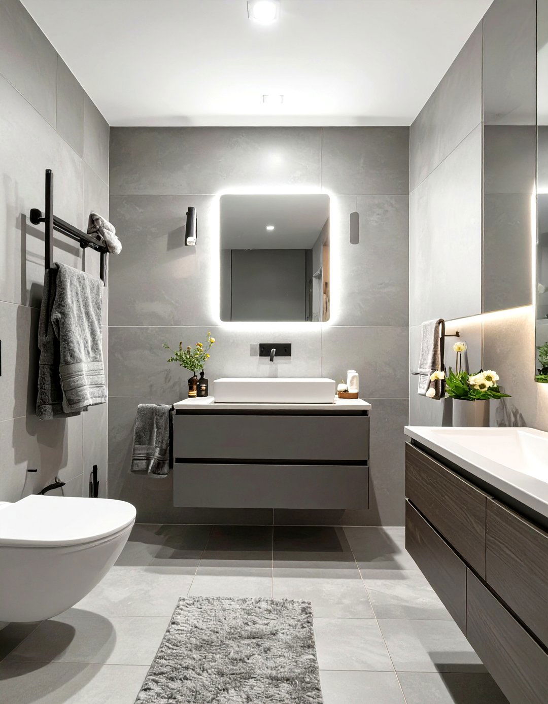 Monochromatic Color Schemes - 30 small modern bathroom ideas