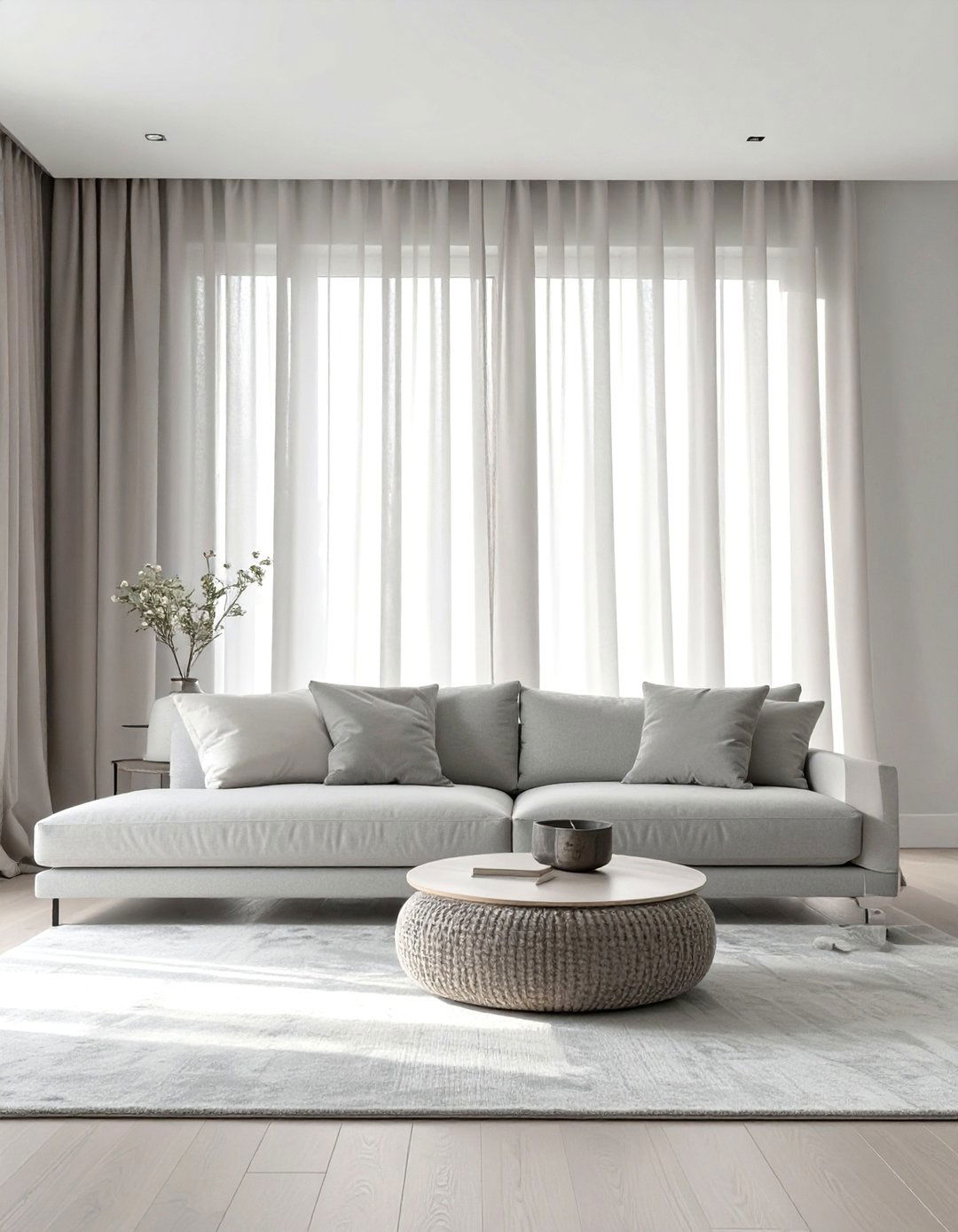 Monochromatic Curtains for a Cohesive Design - 30 curtain ideas for living room