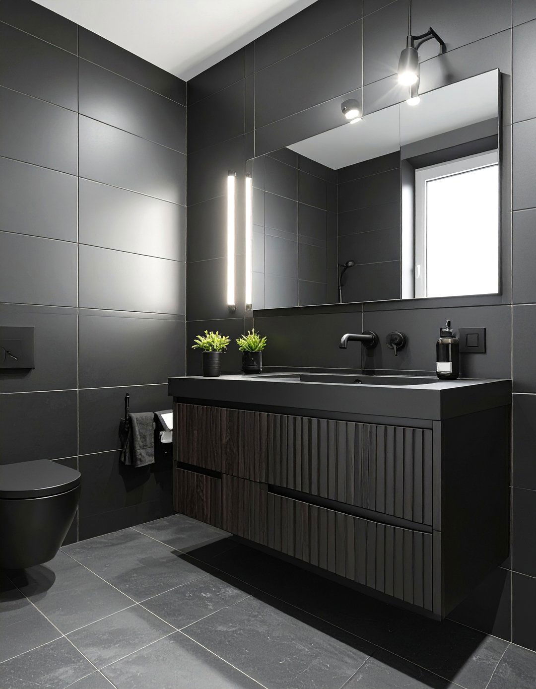Monochromatic Drama Bathroom - 30 bathroom furniture ideas