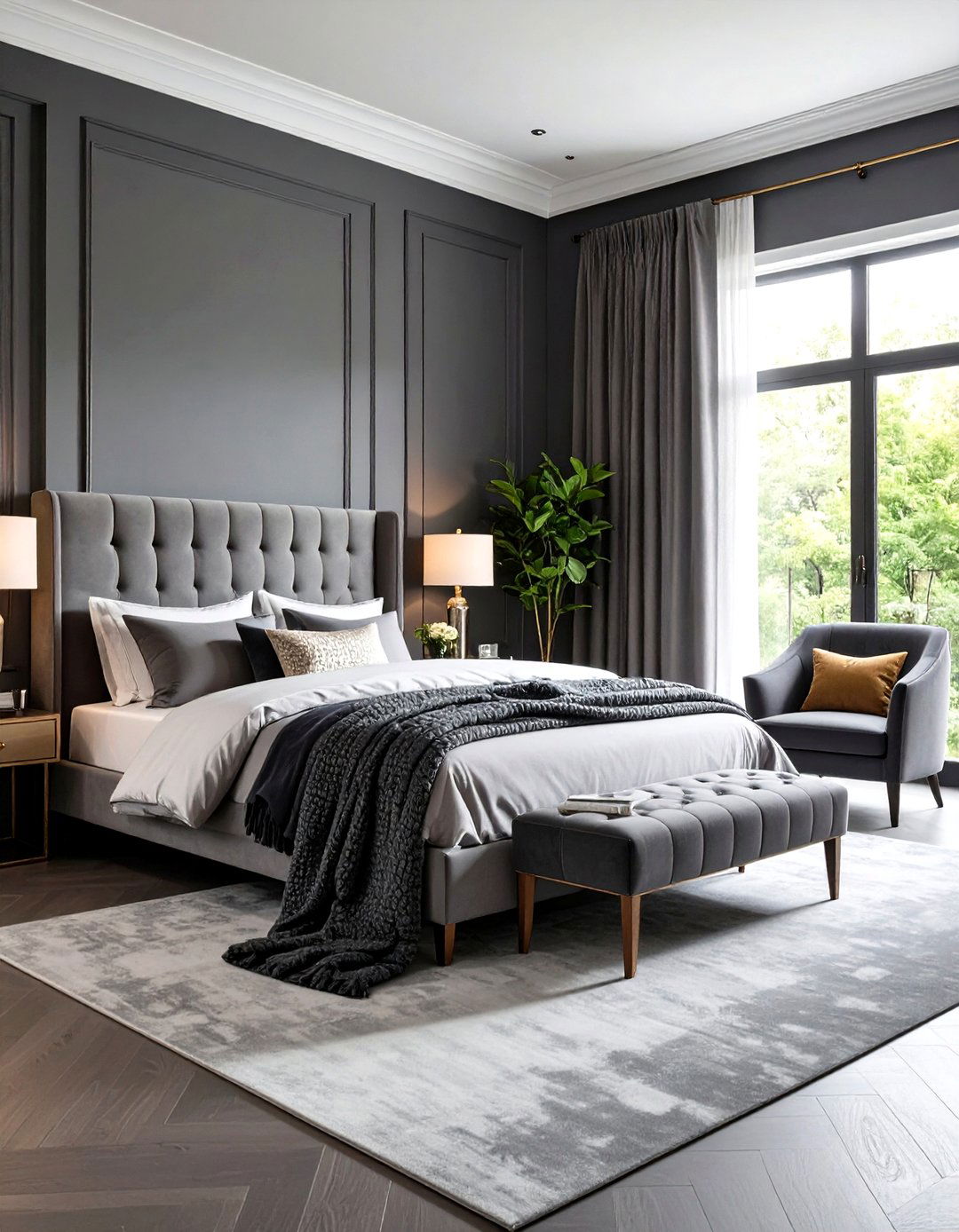 Monochromatic Elegance Bedroom - 30 elegant modern luxury bedroom design ideas