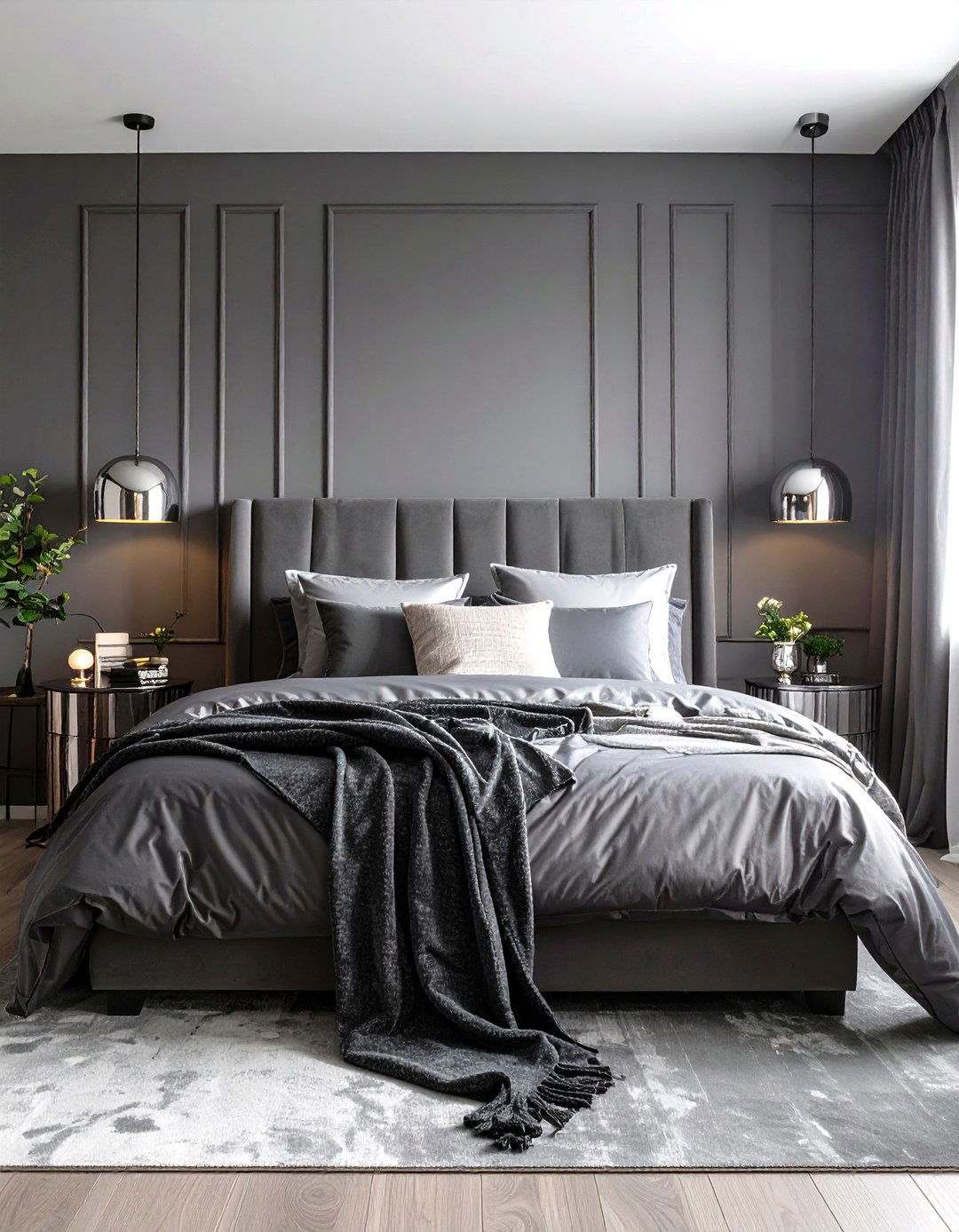 Monochromatic Gray Bedroom - 30 elegant bedroom ideas