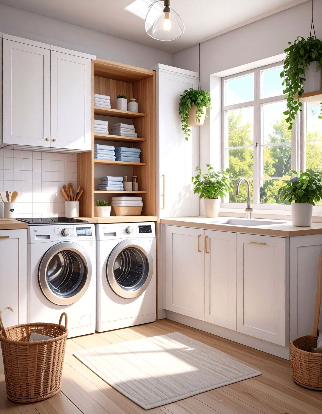30 Modern Stacked Laundry Room Ideas to Save Space - We Love Home Blog