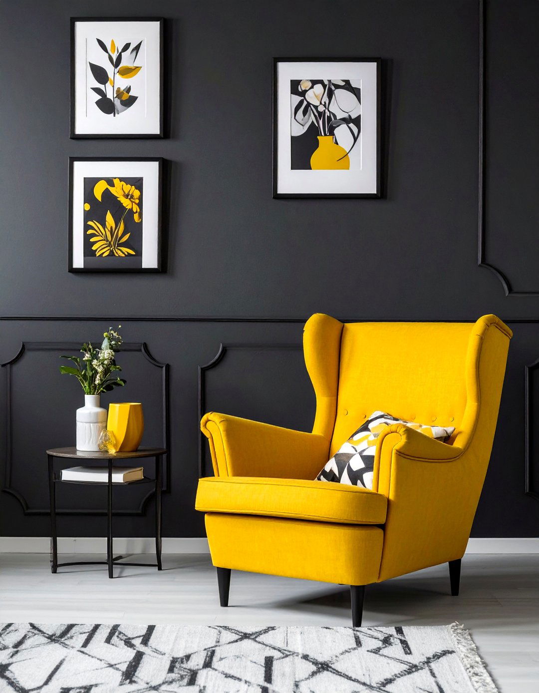 Monochromatic Gray Living Room - 30 dark living room ideas